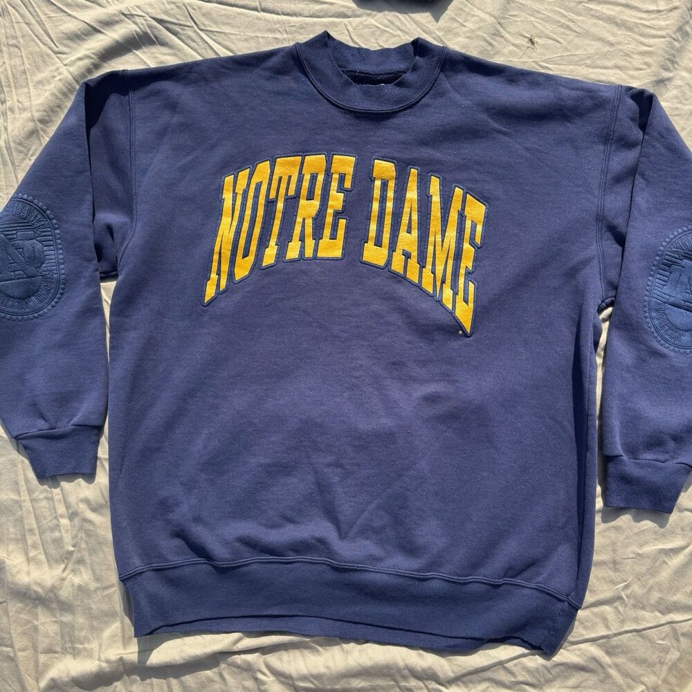 Vintage Notre Dame Fighting Irish Dodger Crewneck Sweatshirt Mens Sz XL